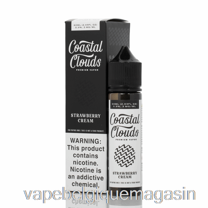 Vape Jetable Fraise Crème - Coast Clouds Co. - 60 Ml 0 Mg